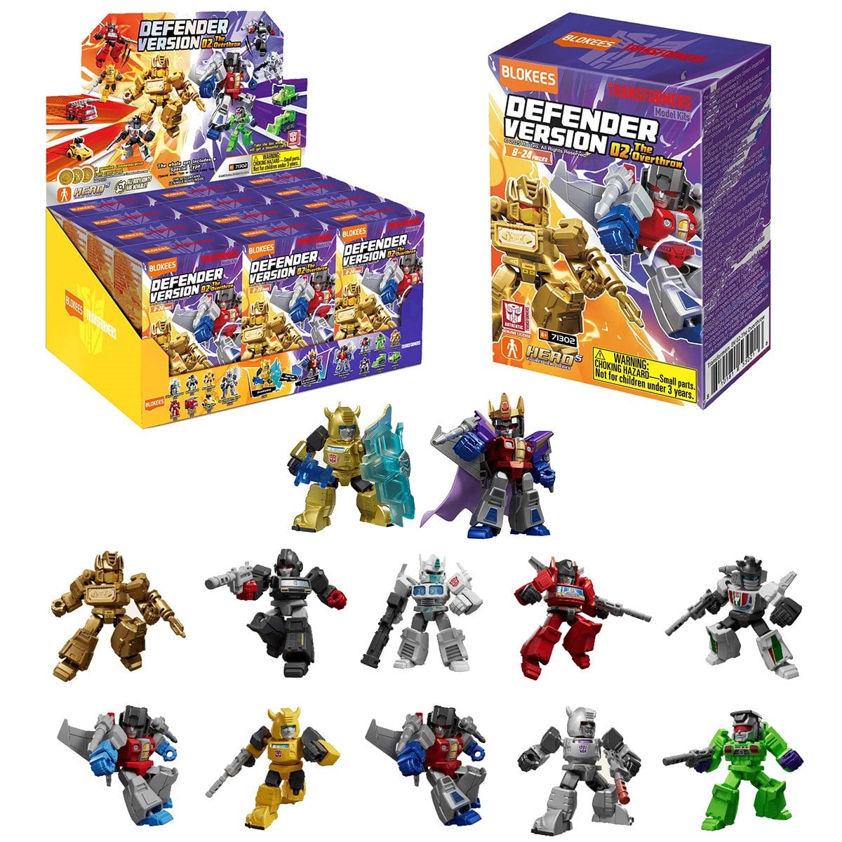 Transformers Defender Version 02 The Overthrow Blokees Mini Model Kit Case of 12