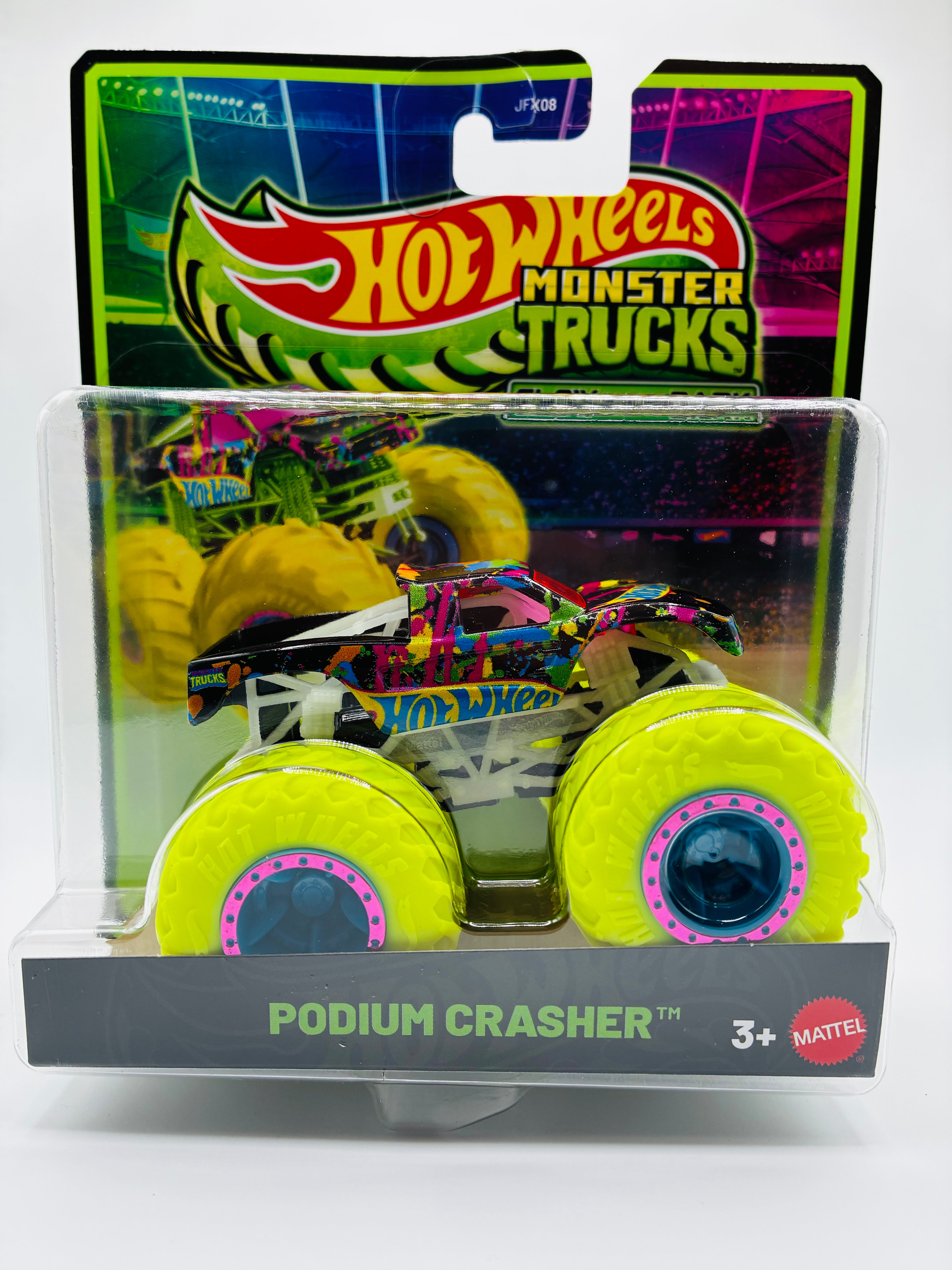 PODIUM CRASHER Hot Wheels Glow in the Dark Die-Cast Vehicle 2026
