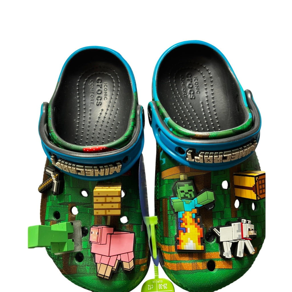 NEW NWT Minecraft x CrocsClassic Clogs Sz 12C