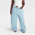 KBB by KAHLANA Women's Mid-Rise Barrel Leg 'the Kahlana Jean' - Light Blue Denim 28